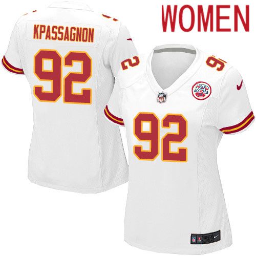 Cheap Women Kansas City Chiefs 92 Tanoh Kpassagnon Nike White Player Game NFL Jersey